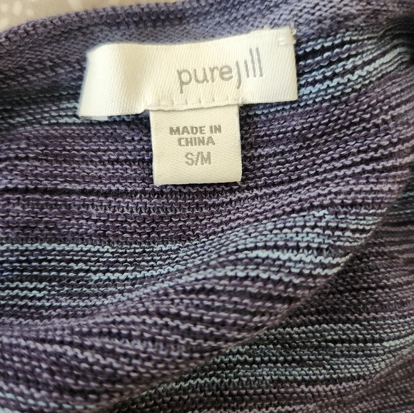 Pure J Jill Blue Knit Poncho Sweater Pullover Size S/M - Picture 9 of 11